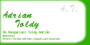 adrian toldy business card